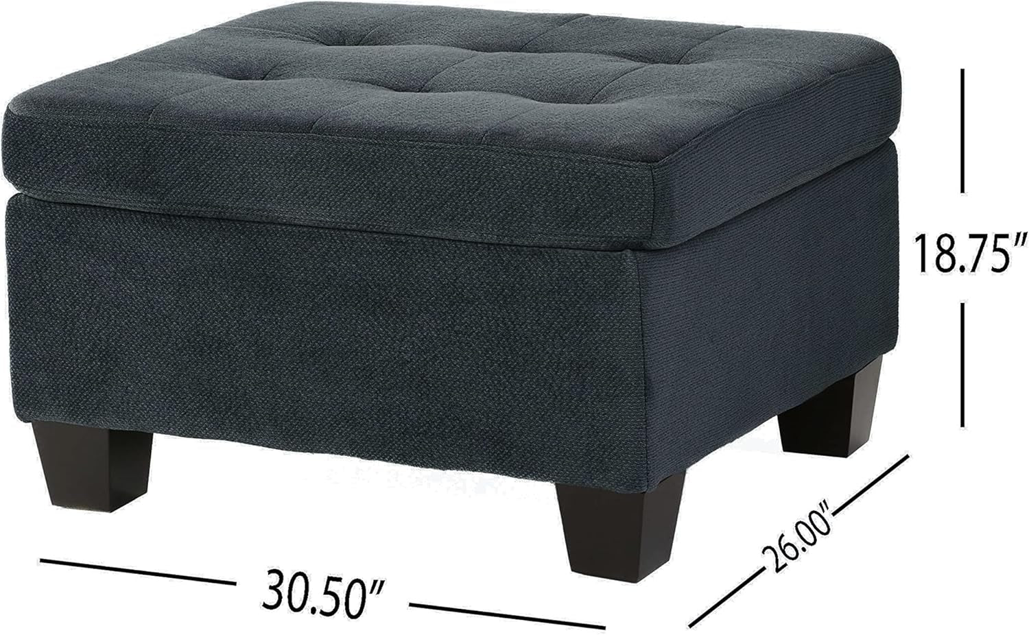 Canterbury Fabric Sectional Set, Charcoal