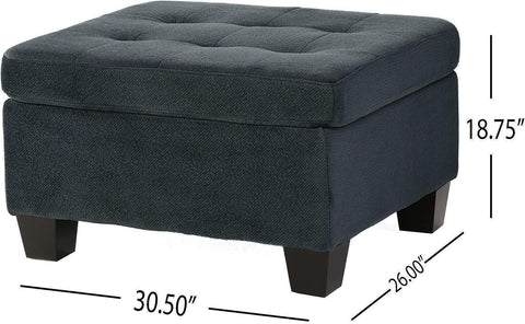 Canterbury Fabric Sectional Set, Charcoal