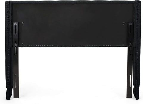 Contemporary Upholstered Queen/Full Headboard, Black