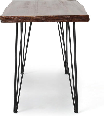 Remington Natural Finish Firwood Faux Live Edge Desk