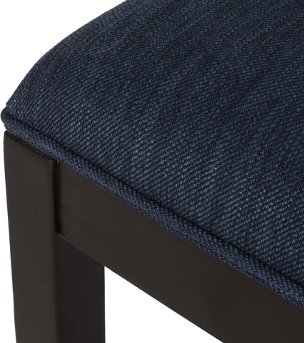 Thurber Dining Chair, Navy Blue + Walnut