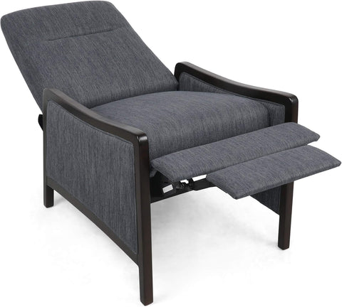 Veatch Recliner, Charcoal + Dark Walnut