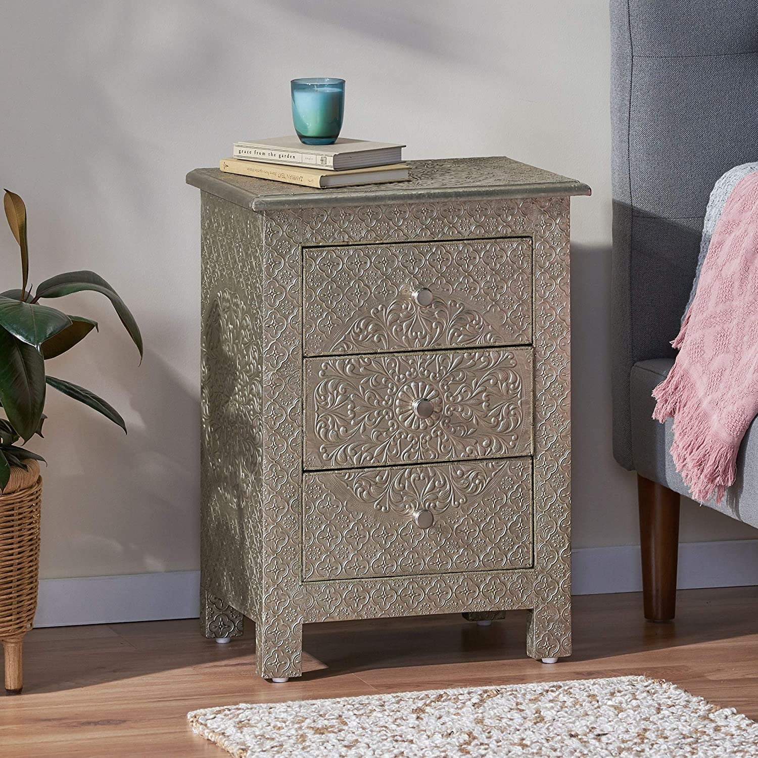 313907 NIGHTSTAND, Silver