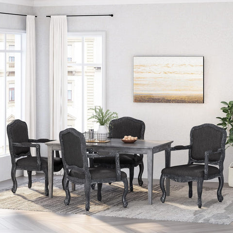 Andrea Dining Chair Sets, Black + Gray