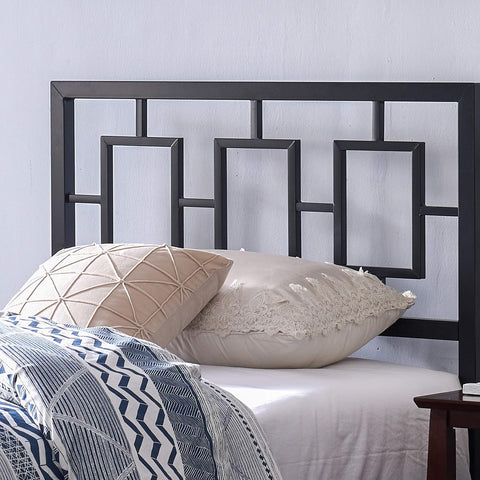 Modern Iron Twin Bed Frame, Flat Black