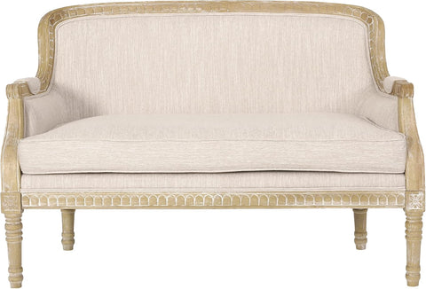 Trask Upholstered Loveseat - Beige/Natural