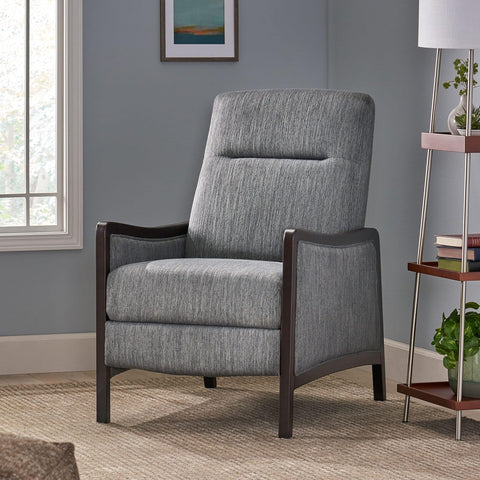 Veatch Recliner, Charcoal + Dark Walnut