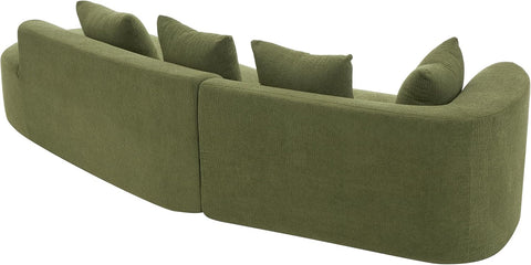 Randa Modern Fabric Upholstered 5-Seater Sofa, Oversized Chair Cloud Couch, Fully Assembled Long Sofa Chaise Lounge, Fully Assembled, Olive Green