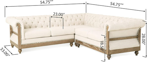 VOLL Sofas, Beige + Dark Brown