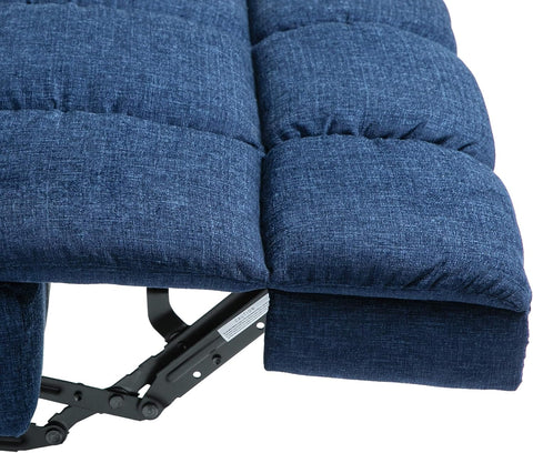 Coosa Massage Recliner, Navy Blue + Black