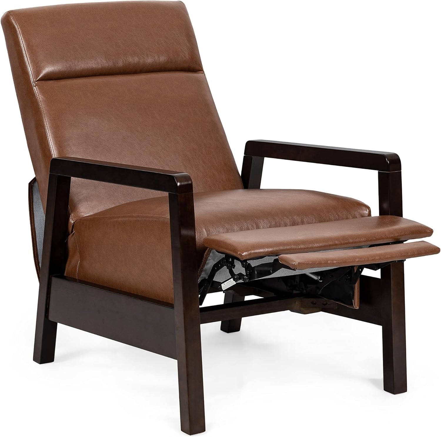 Fernhill Recliner, Cognac Brown + Dark Espresso