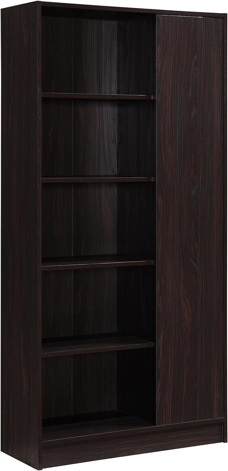 Amelia Mid-Century Faux Wood Bookcase, Walnut Finish