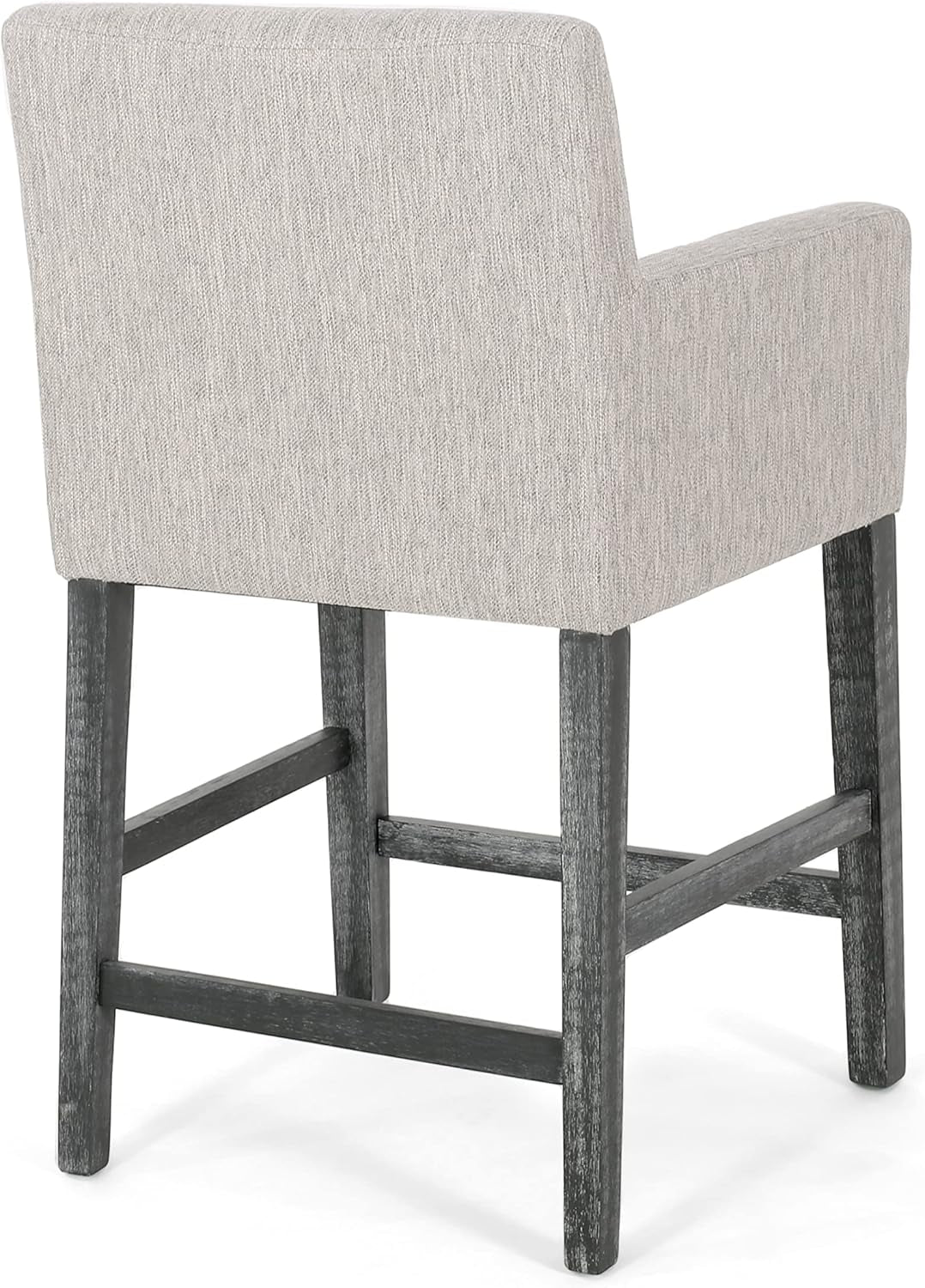 Armga Upholstered 26 Inch Counter Stool - Light Gray/Gray