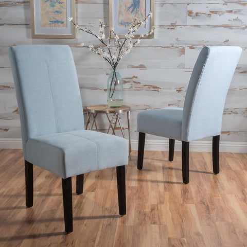 Pertica Fabric Dining Chairs, 2-Pcs Set, Light Sky