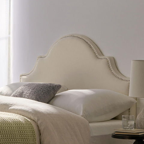 Nora Headboard - Fully Upholstered, Queen / Full, Ivory