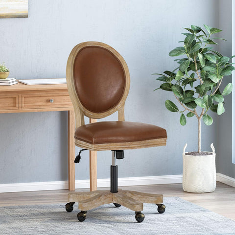 Pishkin Office Chair, Cognac + Natural