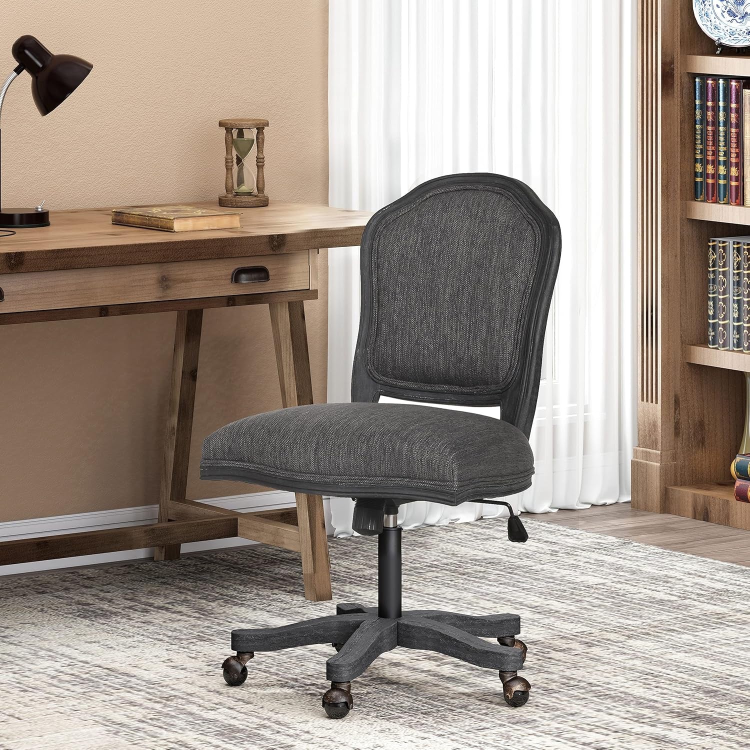 Scilley Office Chair, Charcoal + Grey Weathered