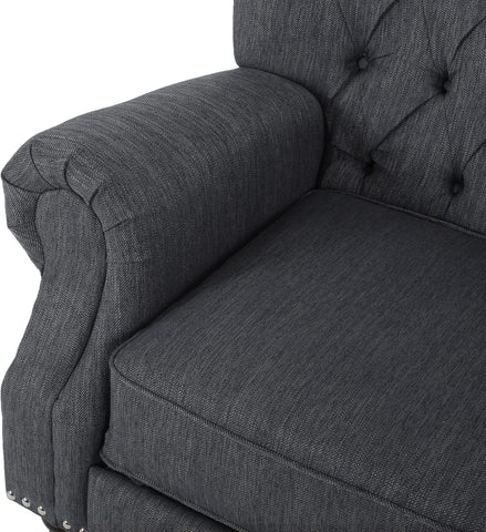 Sunapee Recliner, Charcoal + Espresso