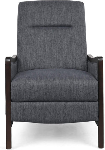 Veatch Recliner, Charcoal + Dark Walnut