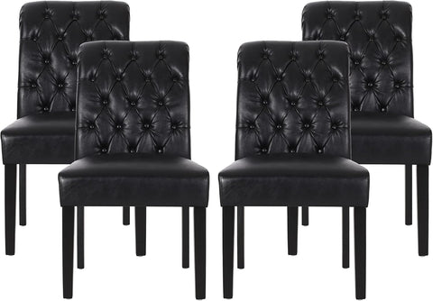 Elwood Dining Chair, Midnight Black + Matte Black