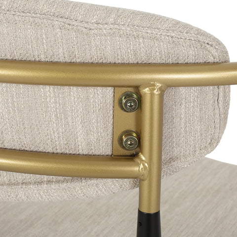 Elmore 30 Inch Barstools - Beige/Black/Gold (Set of 2)