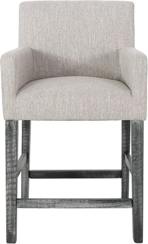 Armga Upholstered 26 Inch Counter Stool - Light Gray/Gray