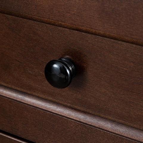 Mid Century Drawer Dresser for Bedroom,Solid Wood Tall Drawers Chest,Retro Organizer Storage Closet for Living Room Corridor,Tableware Cabinet Lockers for Dining Room Kitchen 6 Drawers Brown