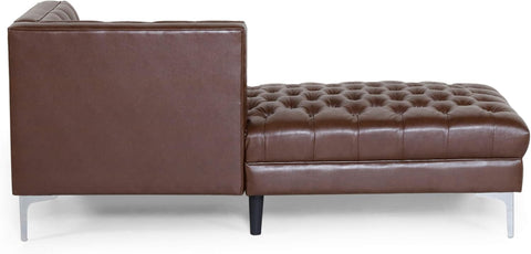 Tignall Sectional, Dark Brown + Silver