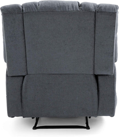 Coosa Massage Recliner, Charcoal + Black