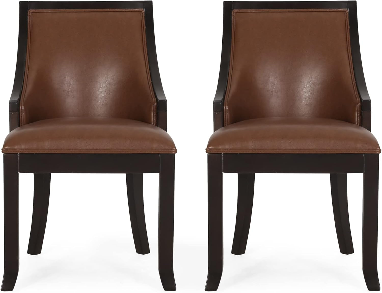 Thurber Dining Chair, Cognac Brown + Walnut