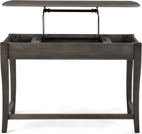 Janice Transitional Lift-Top Standing Desk, Gray