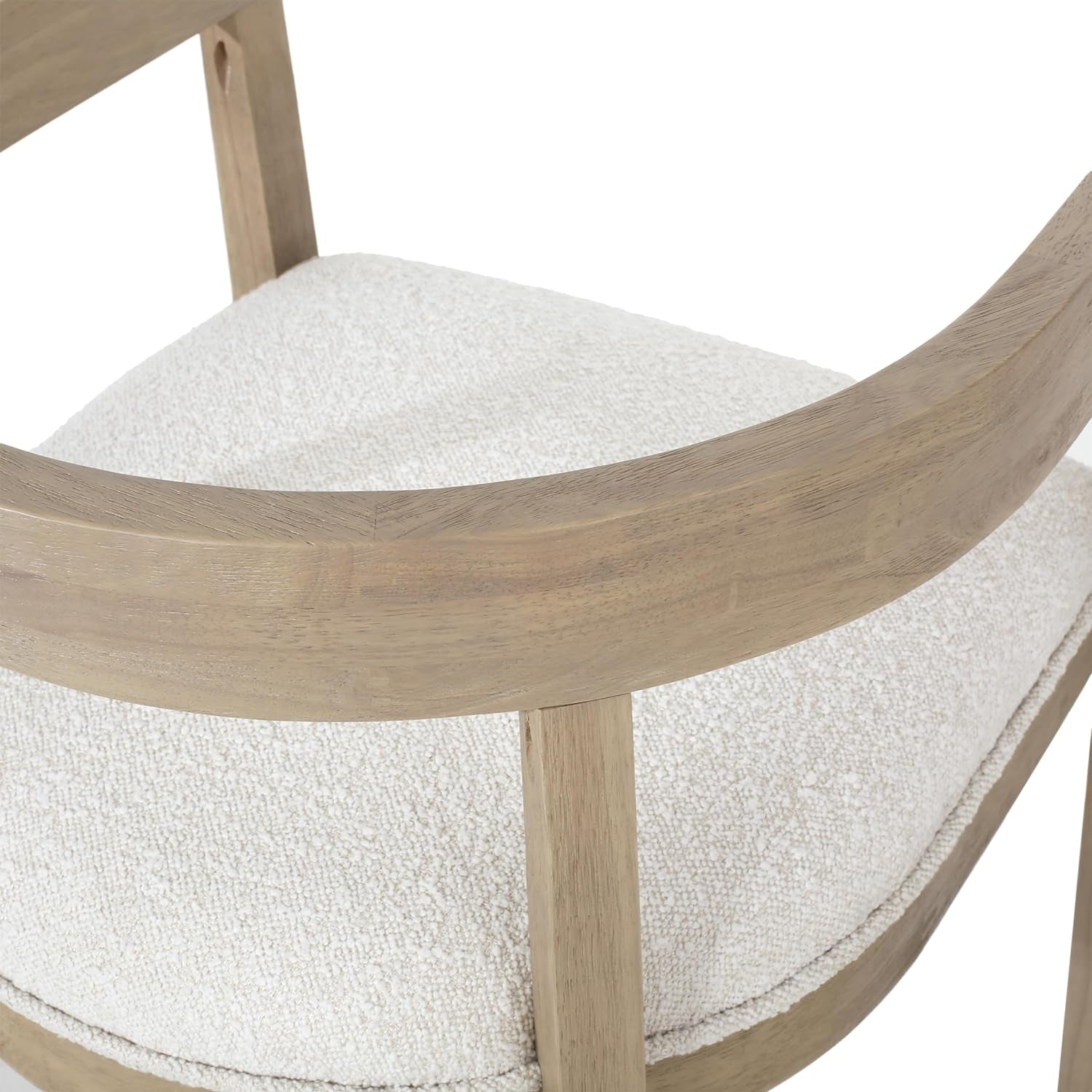 Ladieu Dining Chair, 22.5 "W X 22.75 "D X 27.5 "H, Light Ash + Almond