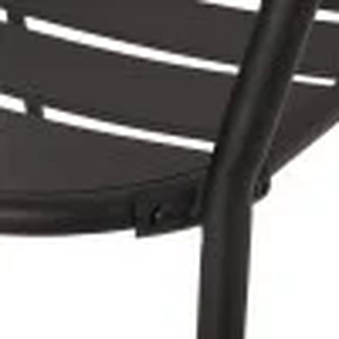 Keairns Outdoor 3 Piece Bistro Set, Matte Metal Black