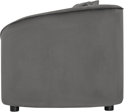 87.50" Curved Oversized 2 Seater Sofa, Upholstered Couch Chair, Soft Seating Lounge Chair, Cozy Loveseat with Armrest, Reading Sofas for Living Room, Home Rest, Grey