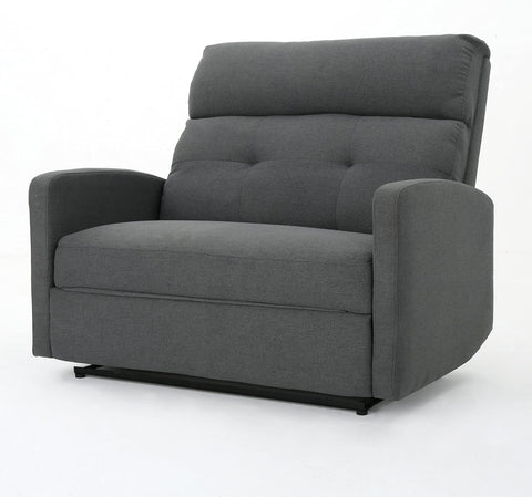 Halima Fabric 2-Seater Recliner, Charcoal