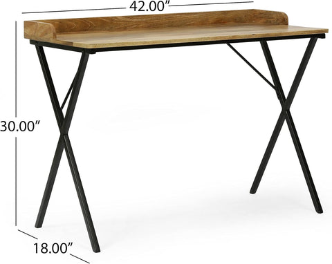 Groveport Desk, Natural + Black