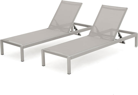 Cape Coral Outdoor Sofa and Chat Set with Lounges and Firepit, Khaki / Light Grey / Silver / Grey