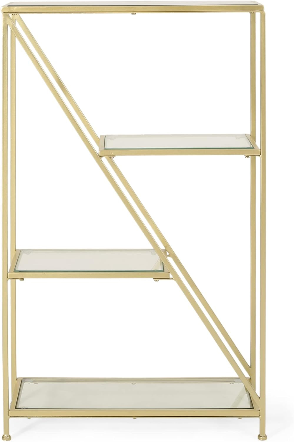 Kokesh Bookcase, Gold + Clear