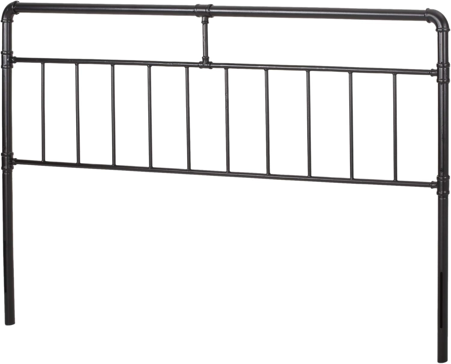 Contemporary Iron King Headboard, Flat Black