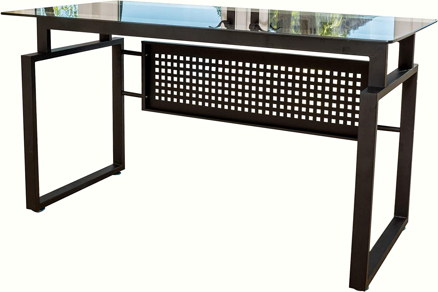 Fiske Glass Office Computer Desk, Black