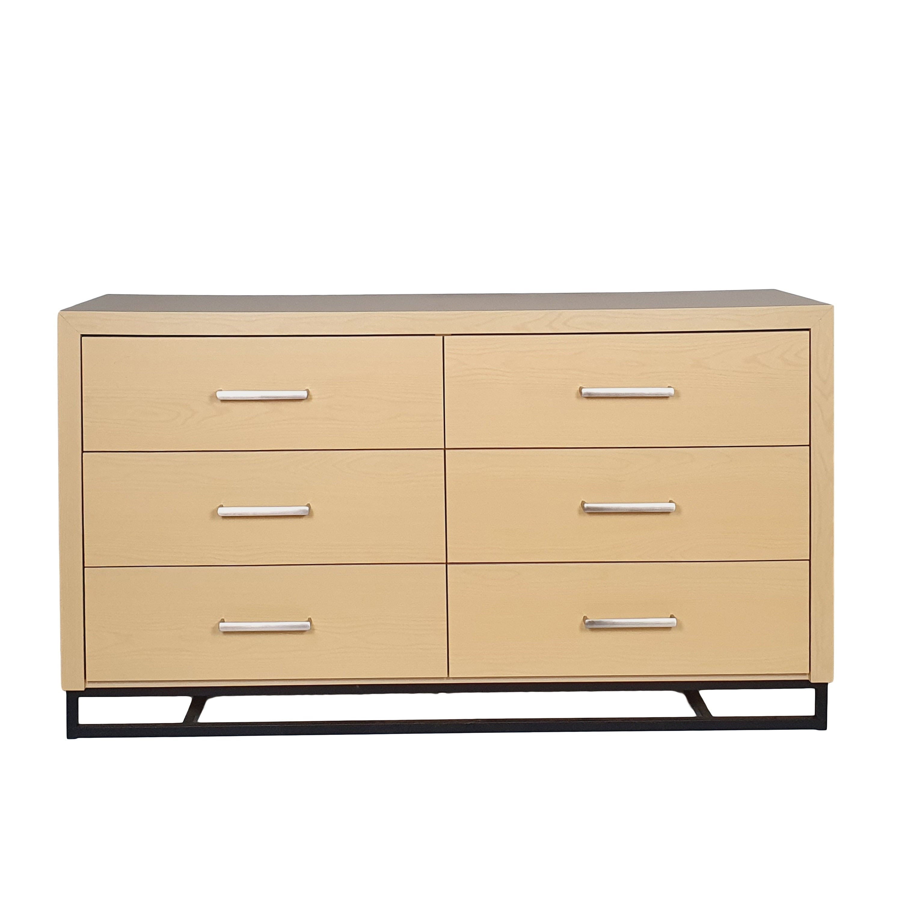 Beeson 6 Drawer Double Dresser by Natural/Black Light Wood