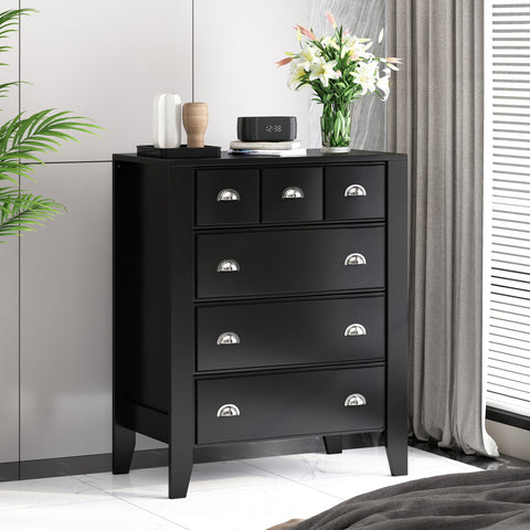 Foisy Faux Wood 4 Drawer Dresser by Black Dark Wood