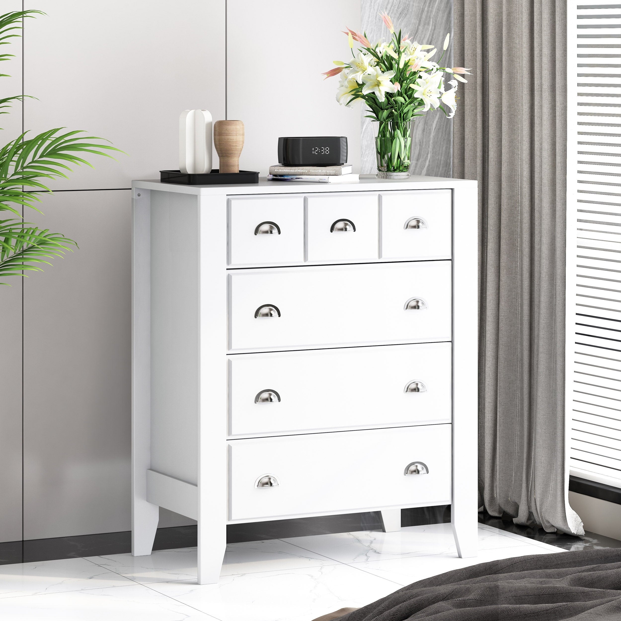 Foisy Faux Wood 4 Drawer Dresser by White Light Wood