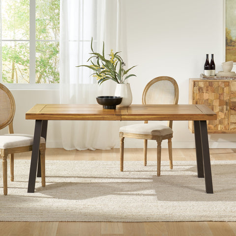 Gabrielle Natural Stained Acacia Wood Dining Table