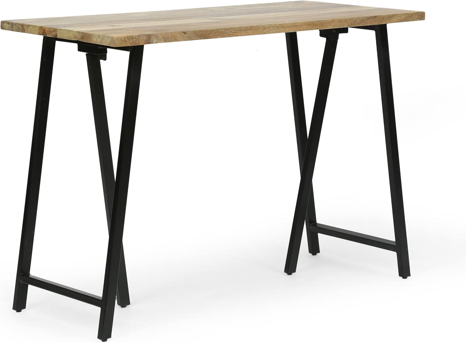 Toccoa Computer Desk, Black + Natural