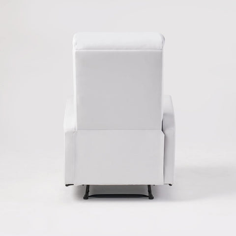 Samedi PU Recliner, White 26.25D X 37.25W X 40H In