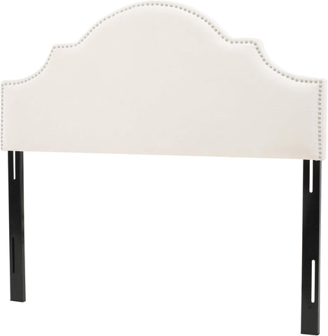 Nora Headboard - Fully Upholstered, Queen / Full, Ivory