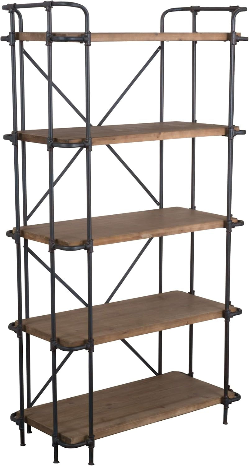 SOHO Indoor-Outdoor Antique Finish -Outdoor Iron 5-Shelf Bookcase