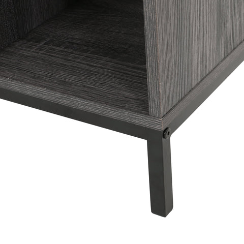 Elon Faux Wood Cube Unit 8 Shelves Bookcase, Dark Gray