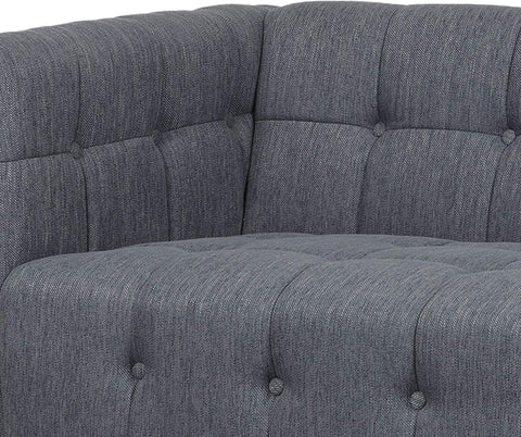 Clermont Sofa, Charcoal + Brown